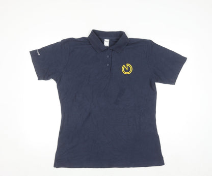 Alexandra Men's Navy Blue Polo Shirt Size L Cotton Blend Workwear