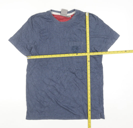 TOG24 Men's Blue Cotton Blend Short Sleeve Crew Neck T-Shirt Size S