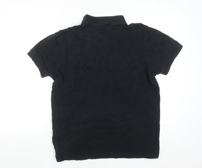 Esprit Men's Black Cotton Polo Shirt Regular Fit M