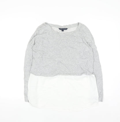 French Connection Womens Grey XS Layered Long Sleeve Blouse
