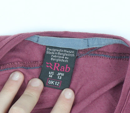 Rab Womens Purple Short Sleeve Crew Neck Outdoor T-Shirt UK 12
