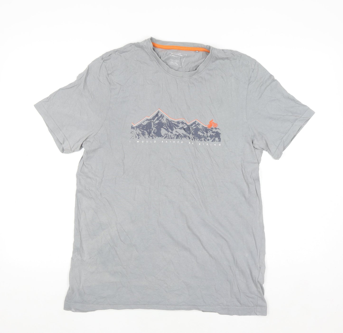 Mountain Warehouse Men’s Grey Crew Neck Graphic Hiking T-Shirt M