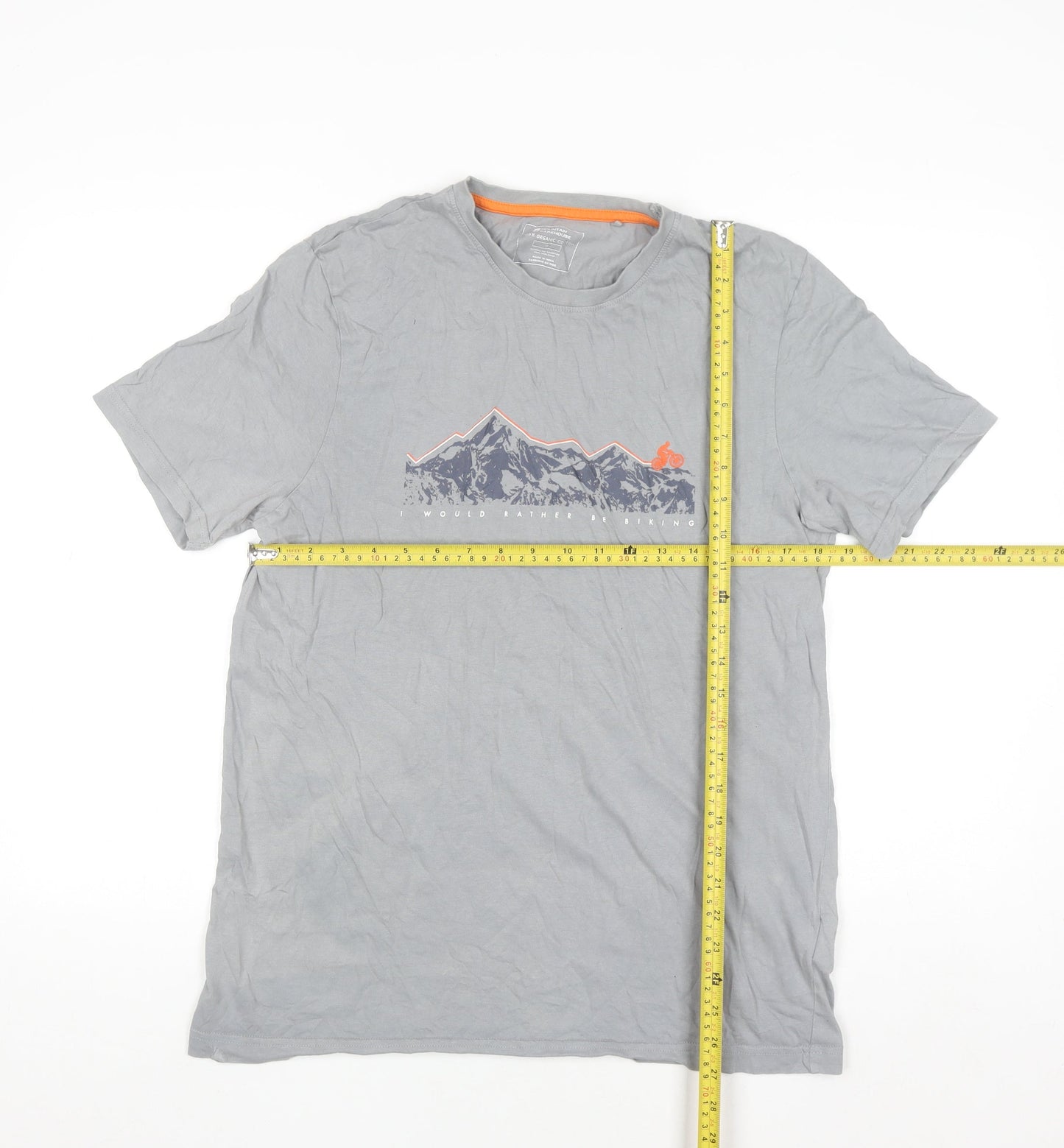 Mountain Warehouse Men’s Grey Crew Neck Graphic Hiking T-Shirt M