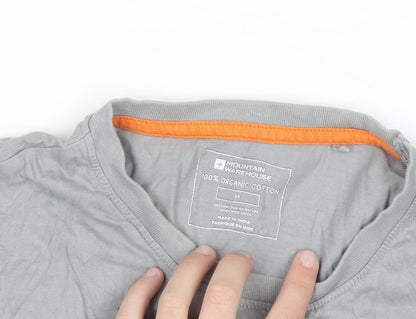 Mountain Warehouse Men’s Grey Crew Neck Graphic Hiking T-Shirt M