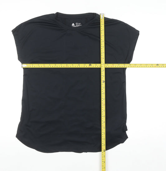 Dunnes Stores Womens Black XS Basic Short Sleeve Stretch T-Shirt
