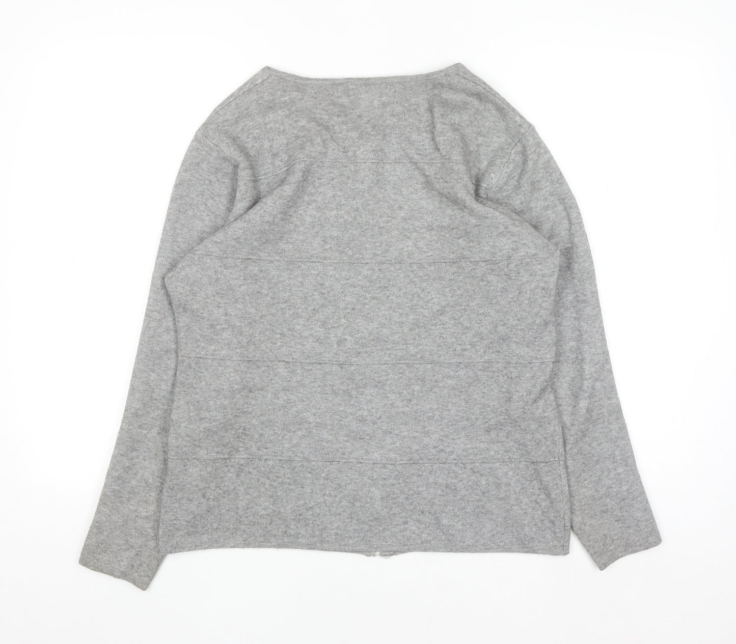 Womens UK Size M Mudflower Grey Full Zip Jumper
