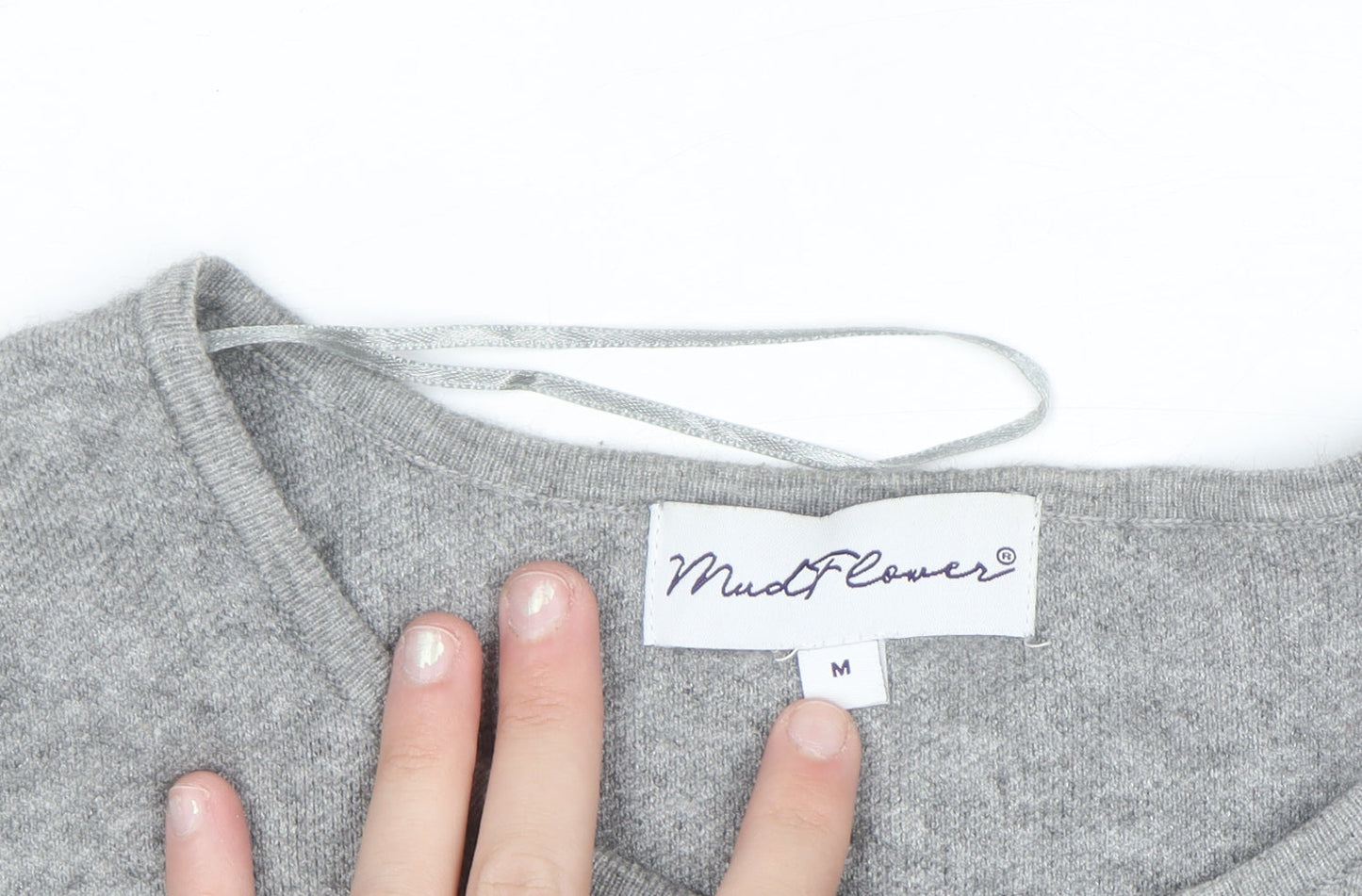 Womens UK Size M Mudflower Grey Full Zip Jumper