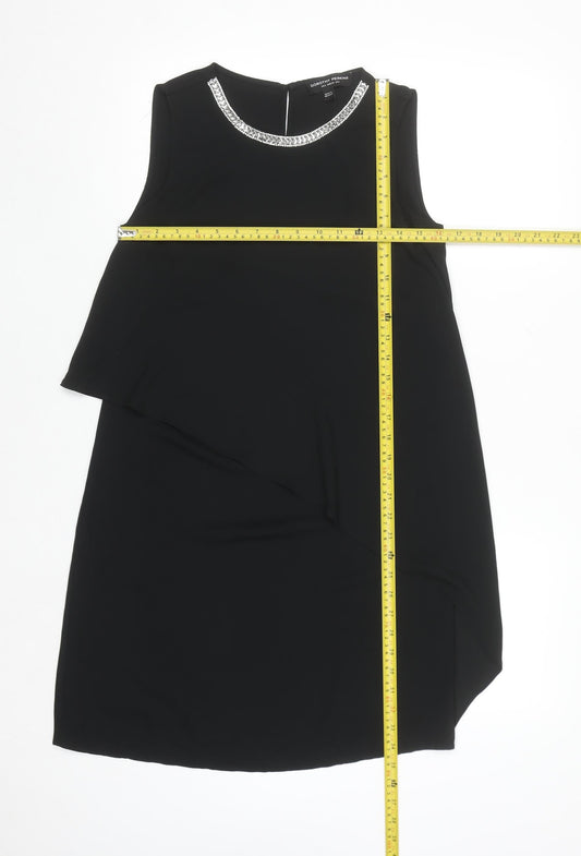 Dorothy Perkins Women's Black Size 8 Beaded Shift Dress