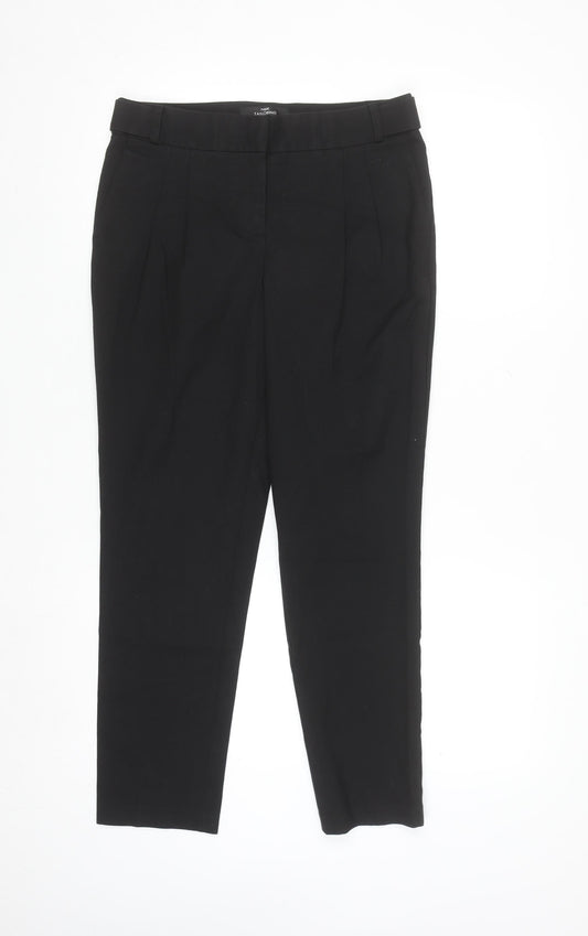 Next Women's Black Tailored Work Trousers Size 8R Slim Fit