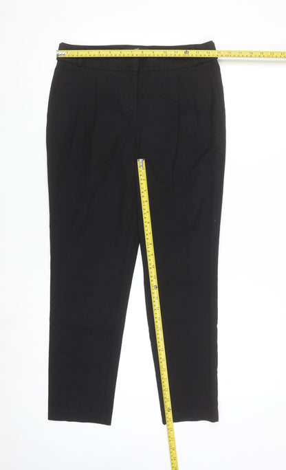 Next Women's Black Tailored Work Trousers Size 8R Slim Fit