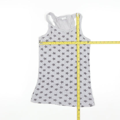 Next Girls Grey Star Print Cotton Tank Top 12 Years