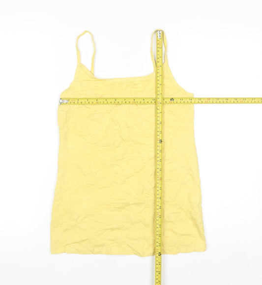 Papaya Women's Yellow Camisole Tank Top Size 12 Cotton Blend