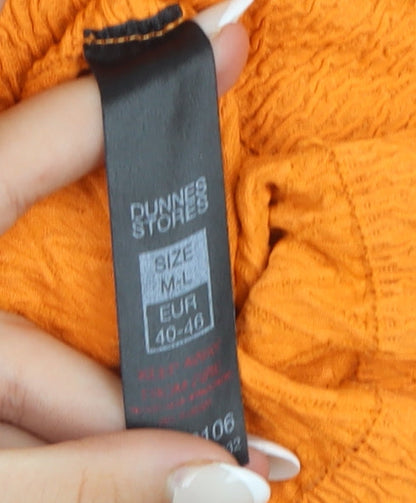 Dunnes Stores Women’s Orange Textured Stretch Leggings Size 14
