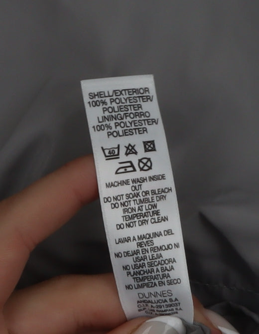 Dunnes Women’s Grey Long Parka Coat Size 18 Hooded Lightweight