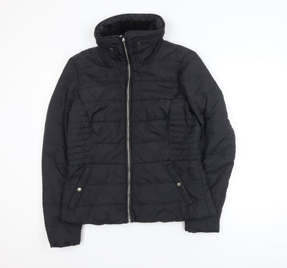 Vero Moda Women's Black L Puffer Jacket with Zip Pockets