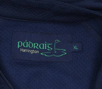 Pádraig Harrington Men's Blue XL 1/2 Zip Golf Activewear Jacket