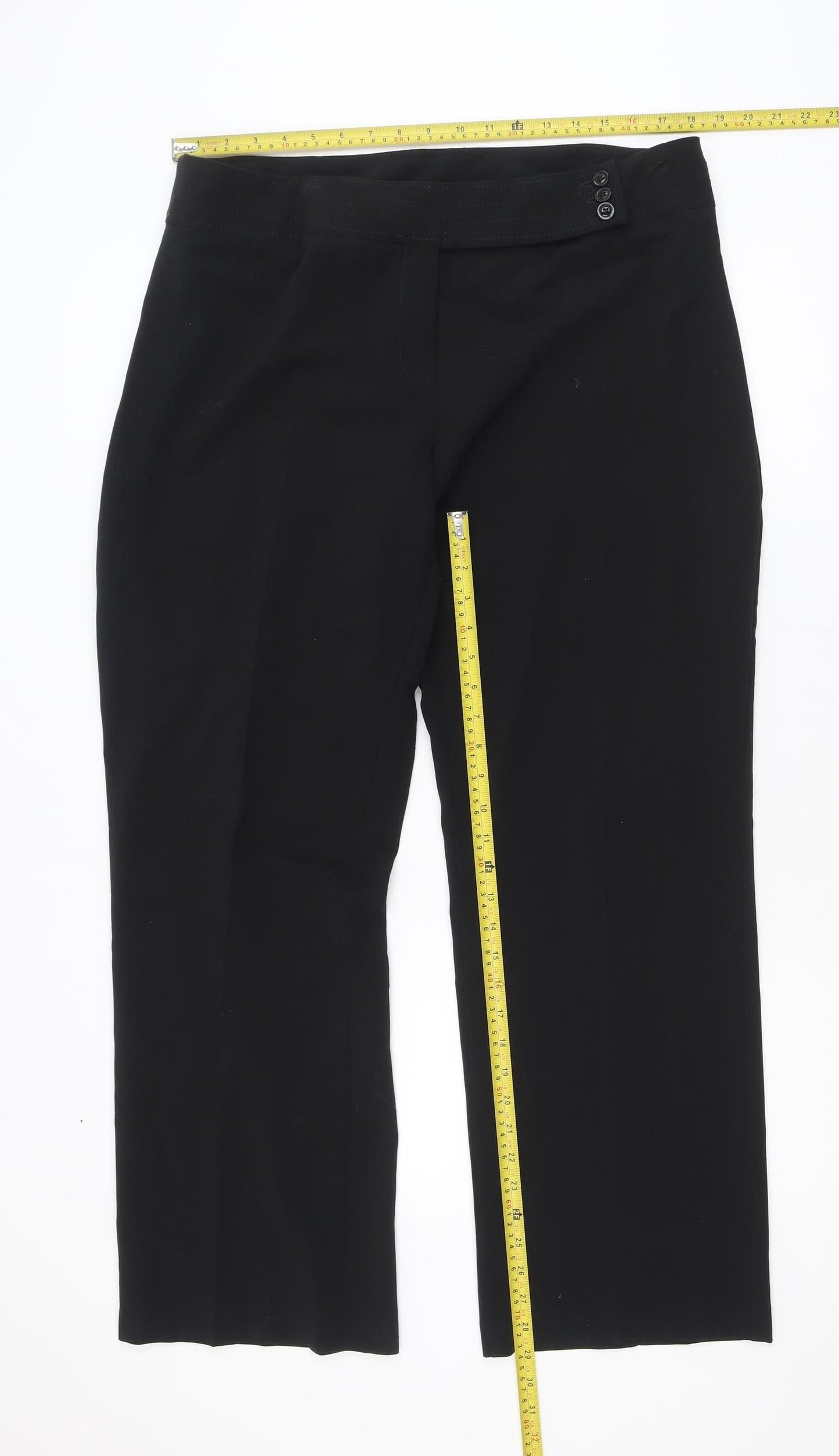 Marks and Spencer Women’s Black Size 20 Long Straight Trousers