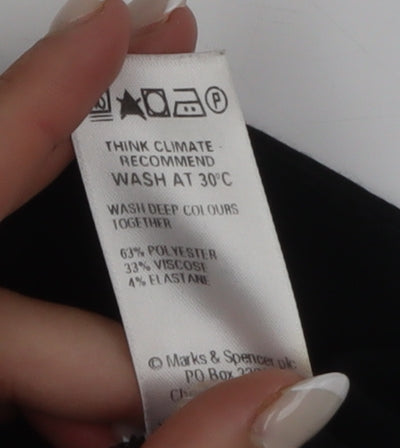 Marks and Spencer Women’s Black Size 20 Long Straight Trousers