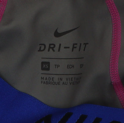 Nike Women's Blue Multicoloured XS Athletic Skort Dri-FIT Stretch