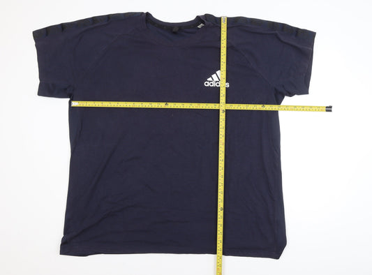 Adidas Men’s 3XL Blue Sports T-Shirt Primegreen Cotton Blend