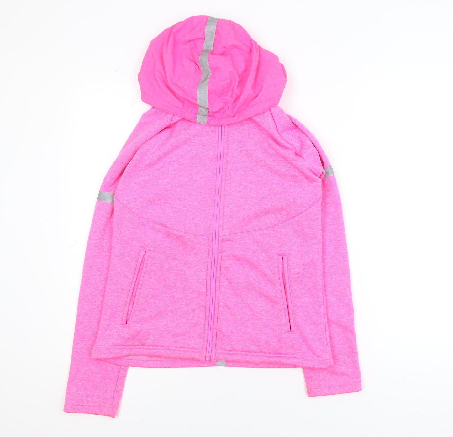 Dunnes Stores Women's Pink Hooded Full Zip Activewear Jacket Size 10
