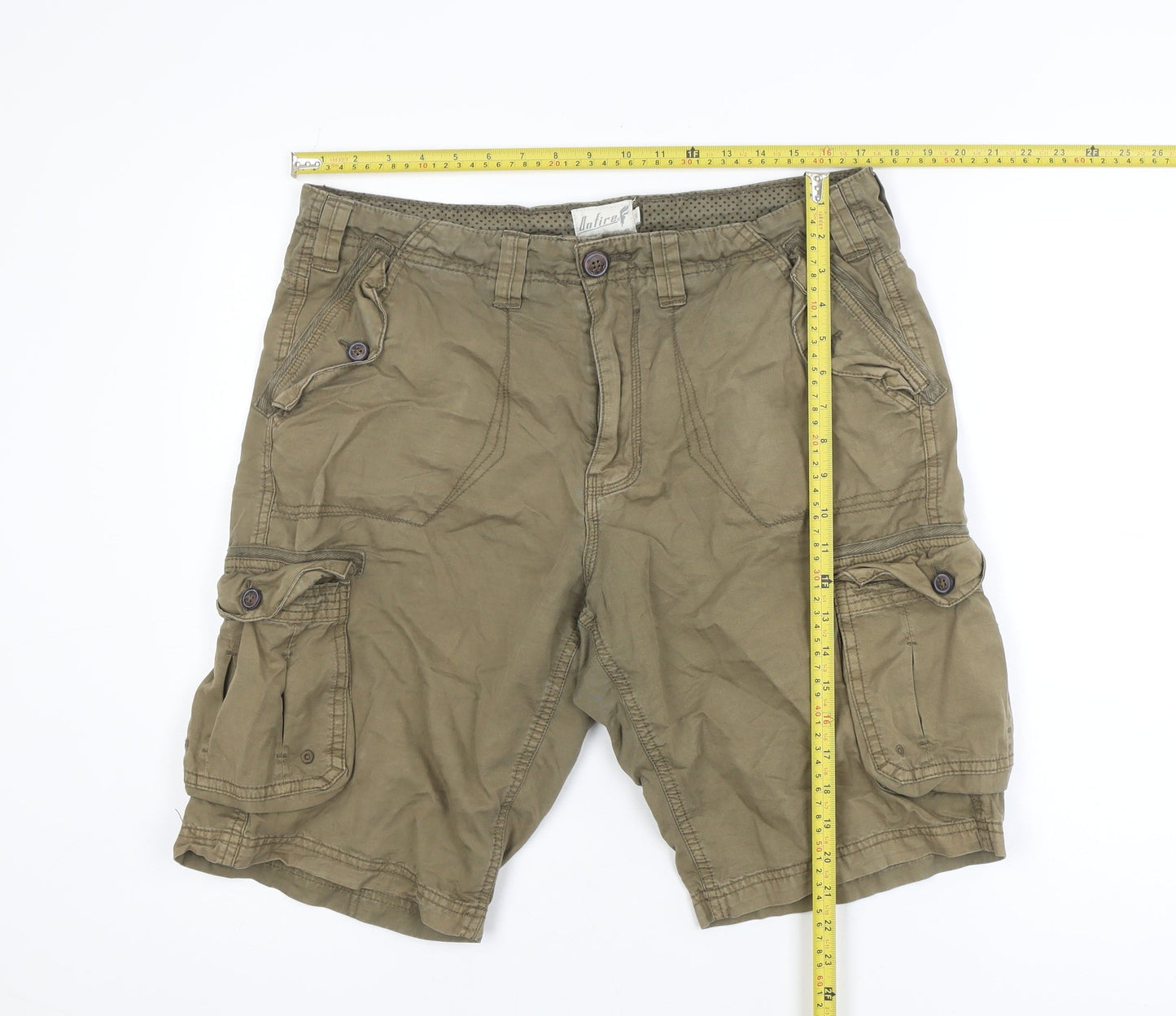 Onfire Mens Brown Cargo Shorts Size L 34 in Cotton Casual Outdoor