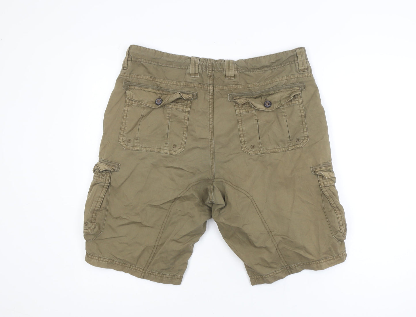 Onfire Mens Brown Cargo Shorts Size L 34 in Cotton Casual Outdoor
