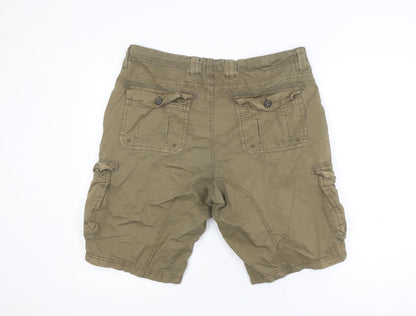 Onfire Mens Brown Cargo Shorts Size L 34 in Cotton Casual Outdoor