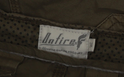 Onfire Mens Brown Cargo Shorts Size L 34 in Cotton Casual Outdoor