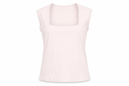 Gallery Women's Light Pink Sleeveless Cotton Blend Basic Tank Top L