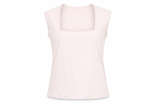 Gallery Women's Light Pink Sleeveless Cotton Blend Basic Tank Top L