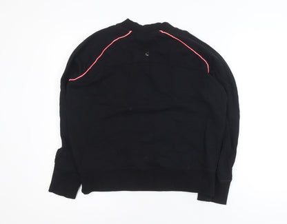 Diesel Womens Black Small Crew Neck Pullover Sweatshirt