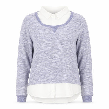 New Look Womens Purple Knit Pullover Jumper Size 12 Long Sleeve