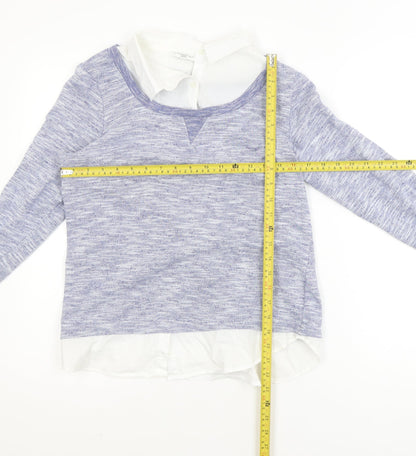 New Look Womens Purple Knit Pullover Jumper Size 12 Long Sleeve
