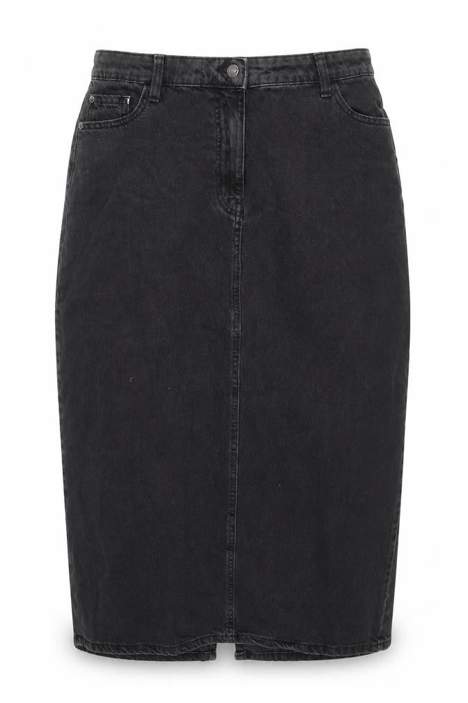 Primark Women’s Black Denim Midi Pencil Skirt Size 12