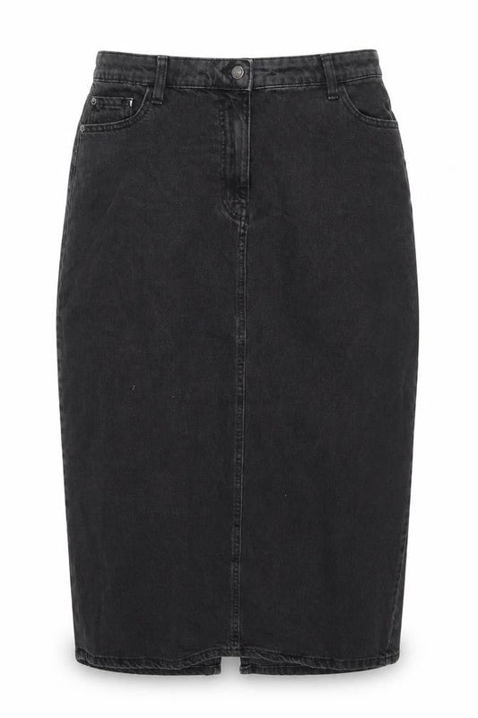 Primark Women’s Black Denim Midi Pencil Skirt Size 12