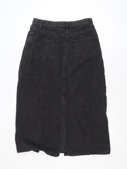 Primark Women’s Black Denim Midi Pencil Skirt Size 12
