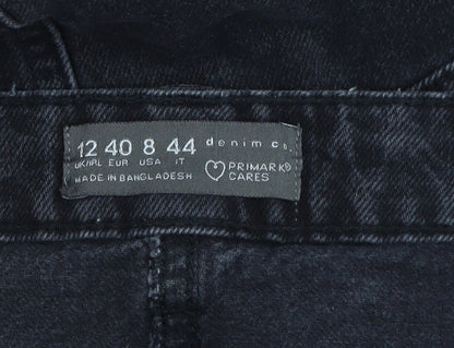 Primark Women’s Black Denim Midi Pencil Skirt Size 12