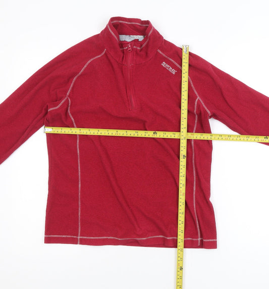 Regatta Women Red 1/4 Zip Fleece Jacket Size 14 Activewear