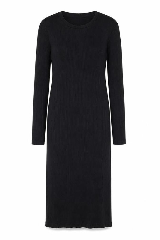 Vero Moda Women Black Midi Bodycon Dress Size M Long Sleeve