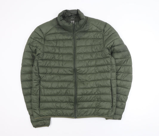 Dunnes Stores Men's Green Lightweight Puffer Jacket Size L