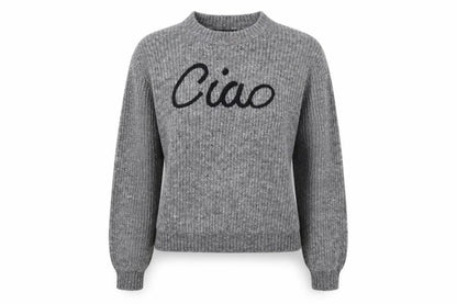 Dunnes Women's Grey 'Ciao' Chunky Knit Pullover Jumper XS