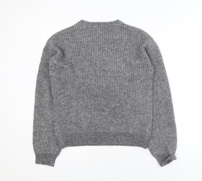 Dunnes Women's Grey 'Ciao' Chunky Knit Pullover Jumper XS