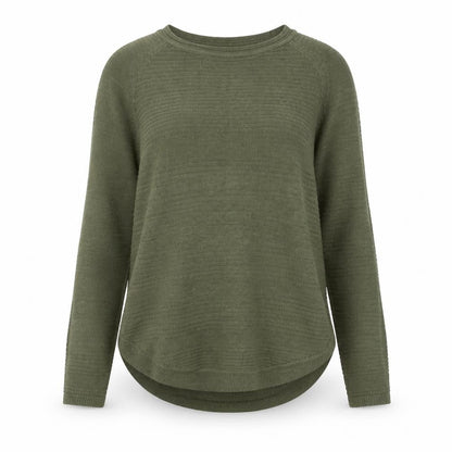 ONLY Women Green XS Crew Neck Long Sleeve Pullover Jumper