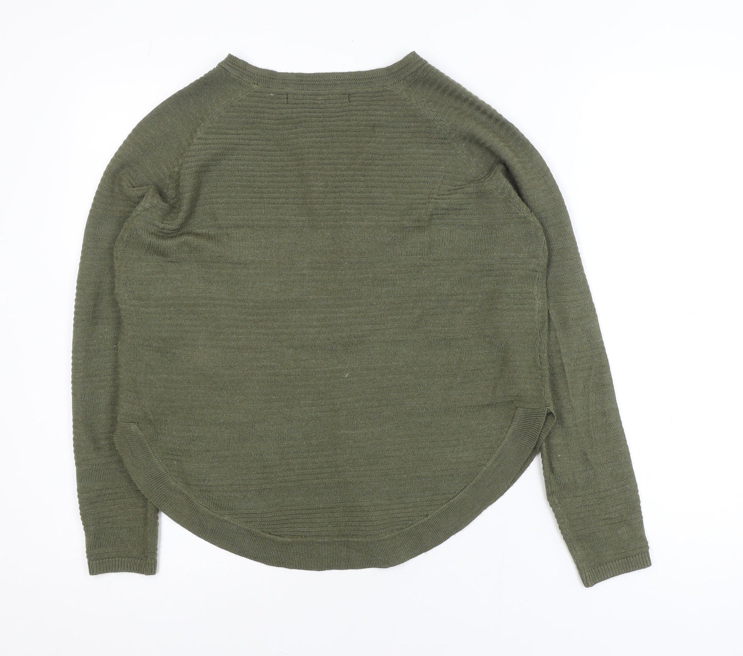 ONLY Women Green XS Crew Neck Long Sleeve Pullover Jumper