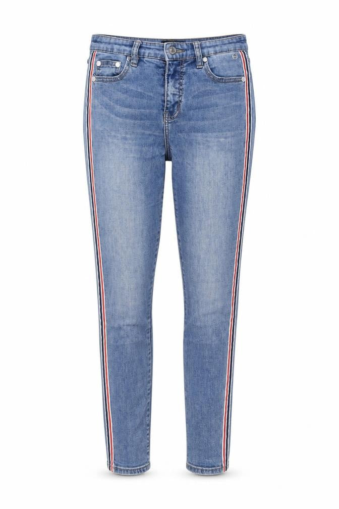 Diesel Womens Blue Mid Rise Skinny Jeans Size 14 with Stripe Detail