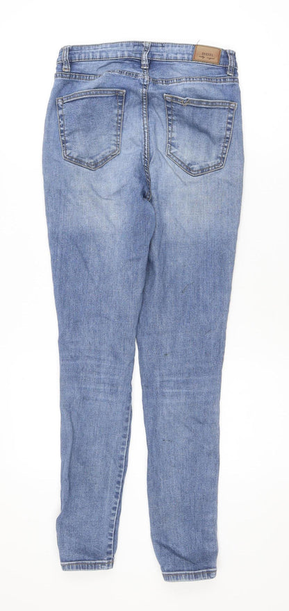 Diesel Womens Blue Mid Rise Skinny Jeans Size 14 with Stripe Detail