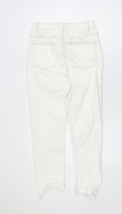 Denim Co Women’s White High Rise Ankle Jeans Size 10 Slim Fit
