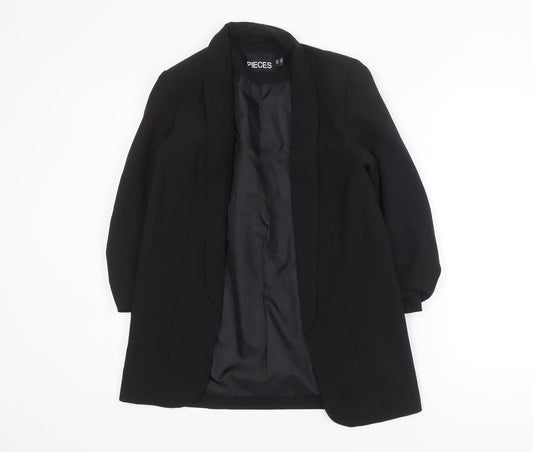 Pieces Women's Black XS Longline Blazer Jacket