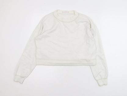 Savida Women Ivory Knit Crew Neck Pullover Jumper Size 14